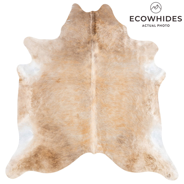 Brazilian Beige Cowhide Rug Size 7'8" L x 7'4" W 3625