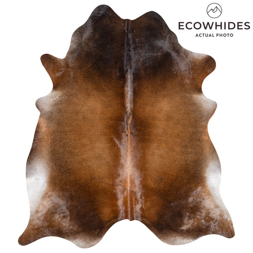 Brazilian Mahogany Cowhide Rug Size 7'11" L x 6'11" W 3628