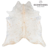 Brazilian Palomino and White Cowhide Rug Size 8'4" L x 7'8" W 3629