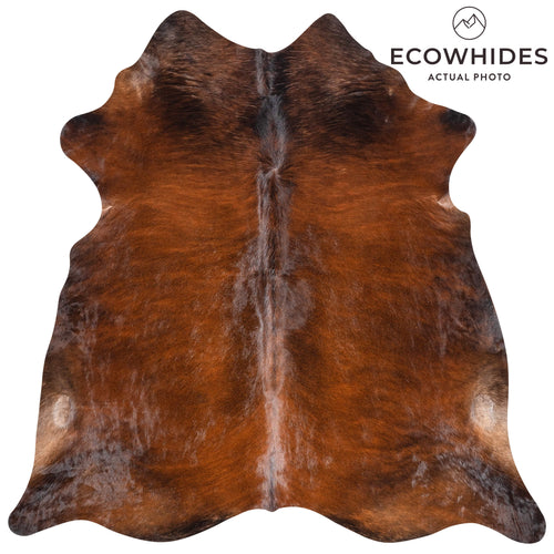 Brazilian Dark Brindle Cowhide Rug Size 7'5" L x 7'2" W 3631