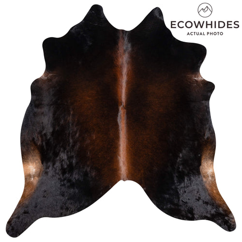 Brazilian Mahogany Cowhide Rug Size 7'5" L x 7'3" W 3633