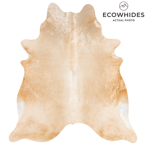 Brazilian Beige Cowhide Rug Size 7'8" L x 6'11" W 3634