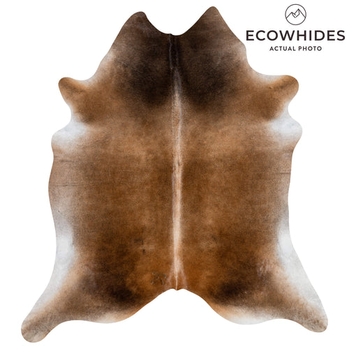 Brazilian Mahogany Cowhide Rug Size 8'2" L x 7'1" W 3640
