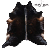 Brazilian Solid Black Cowhide Rug Size 7'10" L x 7'3" W 3643