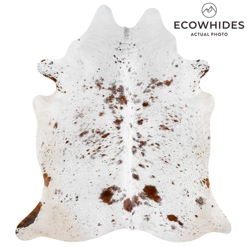 Brazilian Brown Salt and Pepper Cowhide Rug Size 7'6" L x 6'7" W 3663