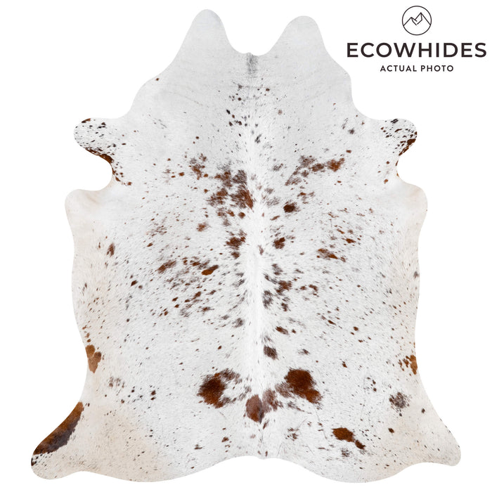 Brazilian Brown Salt and Pepper Cowhide Rug Size 7'6" L x 6'7" W 3663