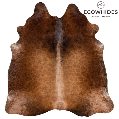 Brazilian Mahogany Cowhide Rug Size 7'6" L x 6'11" W 3666