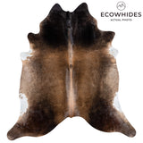Brazilian Mahogany Cowhide Rug Size 8'5" L x 7'8" W 3686