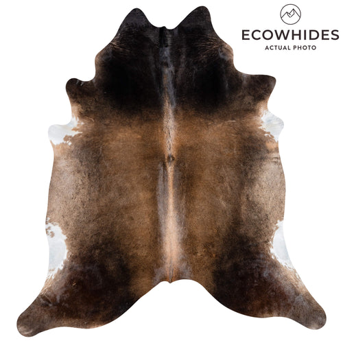 Brazilian Mahogany Cowhide Rug Size 8'5" L x 7'8" W 3686