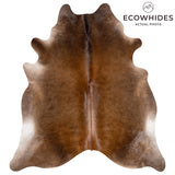 Brazilian Mahogany Cowhide Rug Size 8'2" L x 7'2" W 3690
