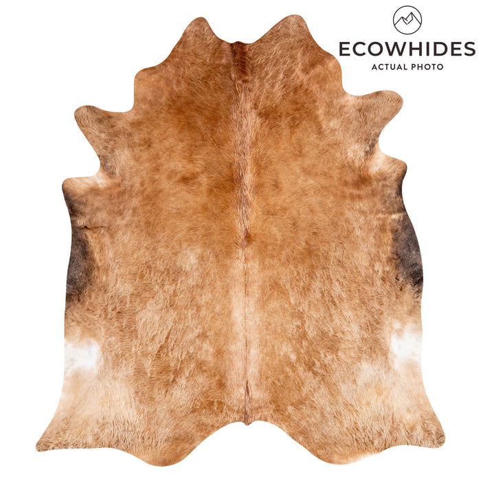 Brazilian Beige Cowhide Rug Size 8'2" L x 7'1" W 3692