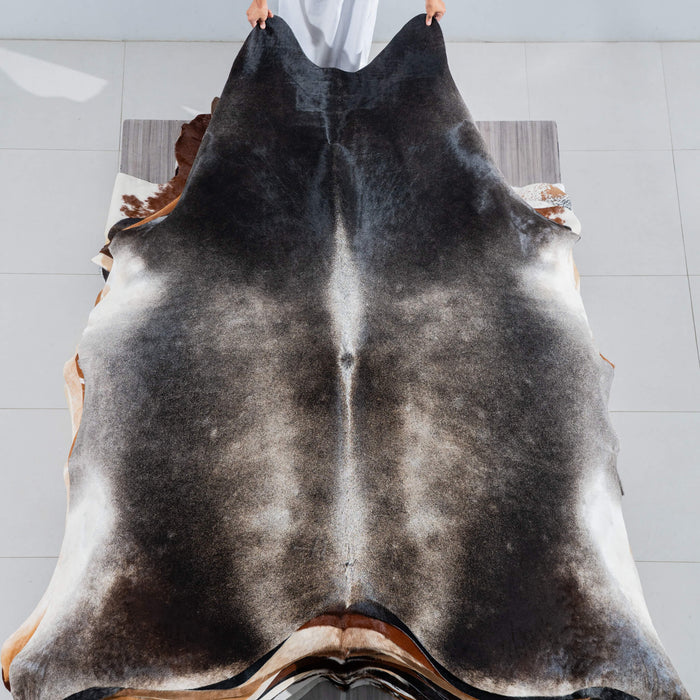 Brazilian Grey Cowhide Rug Size 8'4" L x 7'7" W 3705