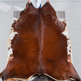 Brazilian Brindle Cowhide Rug Size 7'11" L x 7'3" W 3712