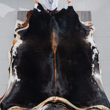 Brazilian Mahogany Cowhide Rug Size 7'7" L x 7'8" W 3719