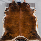 Brazilian Brindle Cowhide Rug Size 7'6" L x 7'0" W 3747