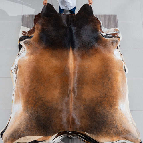 Brazilian Mahogany Cowhide Rug Size 8'0" L x 6'9" W 3750