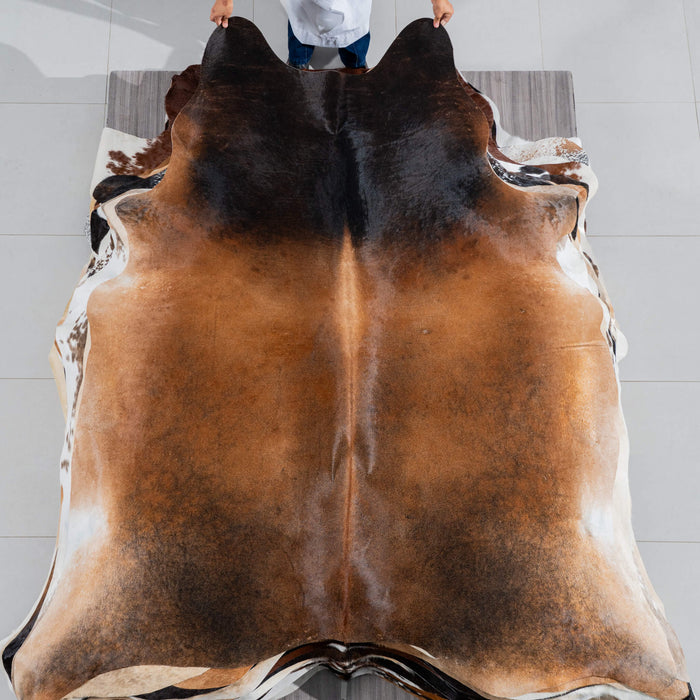 Brazilian Mahogany Cowhide Rug Size 8'0" L x 6'9" W 3750