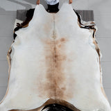 Brazilian Grey Palomino Cowhide Rug Size 8'0" L x 6'11" W 3759