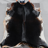 Brazilian Mahogany Cowhide Rug Size 7'10" L x 7'8" W 3764