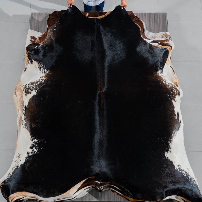 Brazilian Mahogany Cowhide Rug Size 7'10" L x 7'8" W 3764