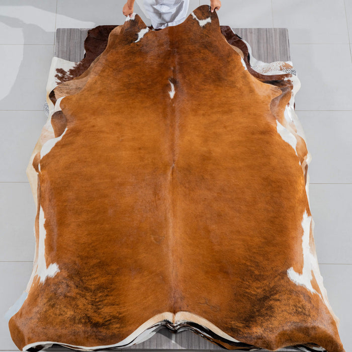 Brazilian Brindle Cowhide Rug Size 8'3" L x 7'4" W 3794