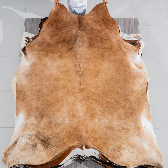 Brazilian Brown Cowhide Rug Size 8'8" L x 8'1" W 3798