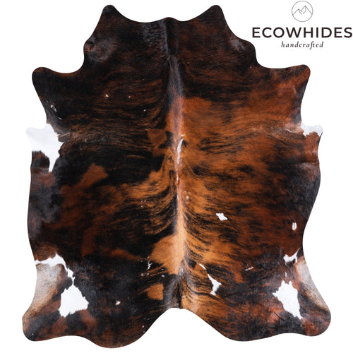 Vintage Brindle Cowhide Rug Size 6'10" L x 6'2" W 4301