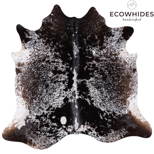 Vintage Tricolor Cowhide Rug Size 6'9" L x 7'1" W 4360