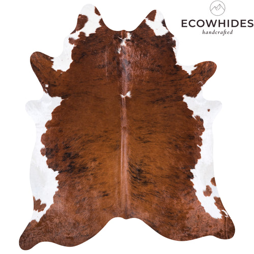 Brazilian Brindle White Belly Cowhide Rug Size 7'5" L x 7'6" W 4506