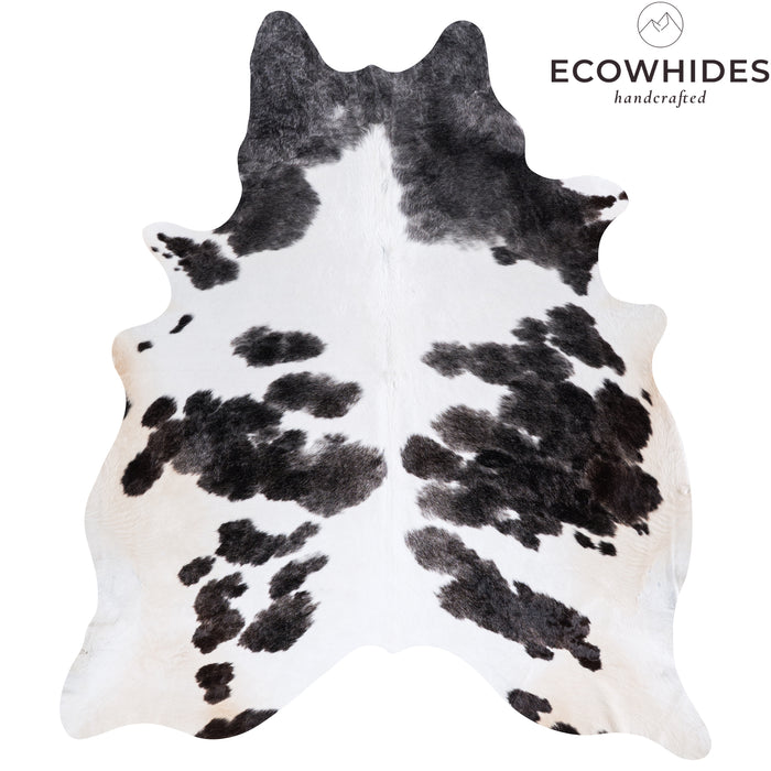 Brazilian Black and White Cowhide Rug Size 8'3" L x 7'2" W 4510