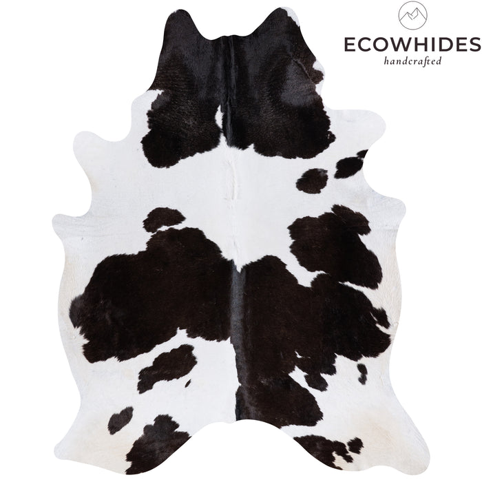 Brazilian Black and White Cowhide Rug Size 7'10" L x 6'3" W 4521