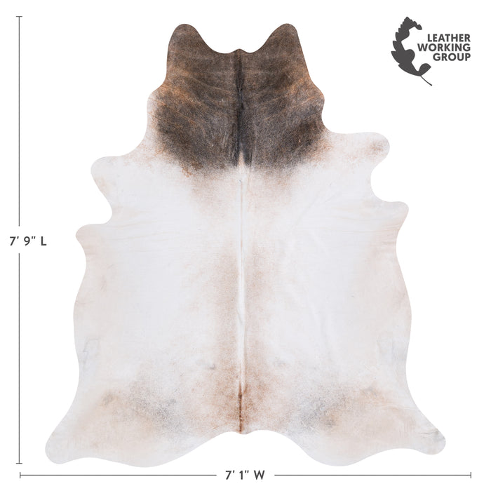 Brazilian Grey Palomino Cowhide Rug Size 7'9" L x 7'1" W 4523