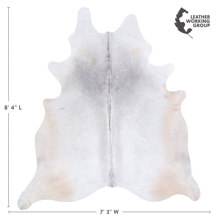 Brazilian Grey Palomino Cowhide Rug Size 8'4" L x 7'3" W 4528
