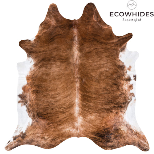 Brazilian Brindle White Belly Cowhide Rug Size 7'7" L x 7'6" W 4531
