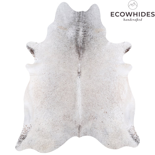 Brazilian Brown Salt and Pepper Cowhide Rug Size 7'9" L x 6'5" W 4561