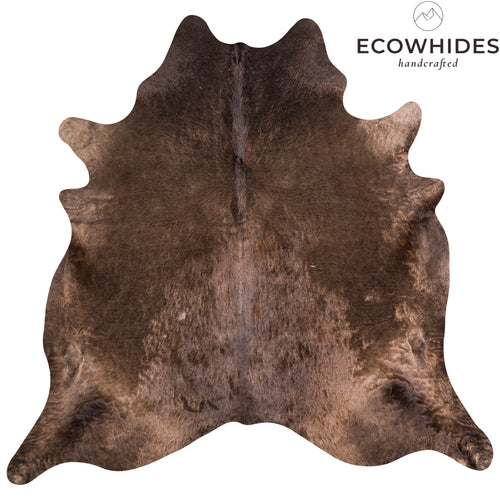 Brazilian Chocolate Cowhide Rug Size 7'7" L x 8'0" W 4574