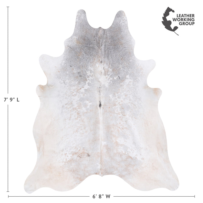 Brazilian Grey Palomino Cowhide Rug Size 7'9" L x 6'8" W 4578