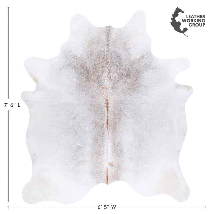 Brazilian Grey Palomino Cowhide Rug Size 7'6" L x 6'5" W 4593