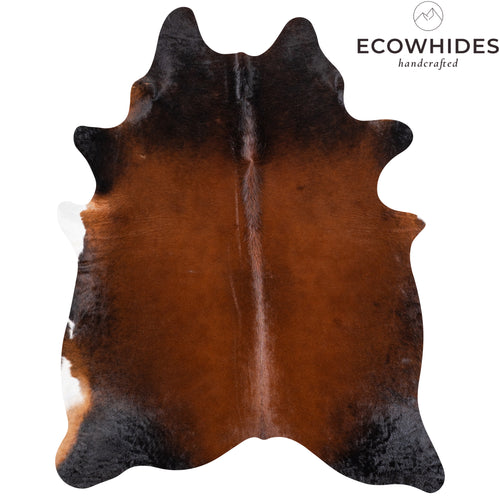 Brazilian Mahogany Cowhide Rug Size 7'3" L x 5'10" W 4601