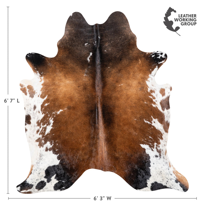 Brazilian Mahogany Cowhide Rug Size 6'7" L x 6'3" W 4603