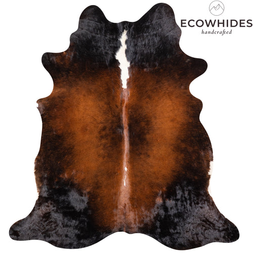 Brazilian Mahogany Cowhide Rug Size 6'11" L x 6'5" W 4605