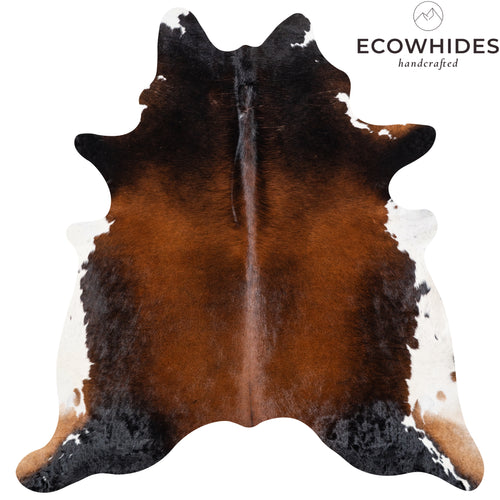 Brazilian Mahogany Cowhide Rug Size 6'10" L x 6'9" W 4608