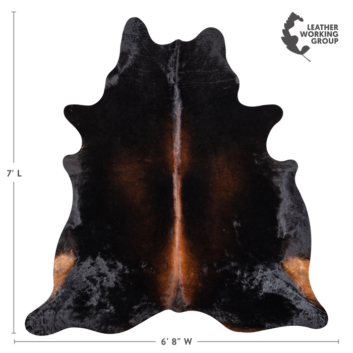 Brazilian Mahogany Cowhide Rug Size 7'0" L x 6'8" W 4609