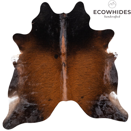 Brazilian Mahogany Cowhide Rug Size 6'6" L x 6'7" W 4612