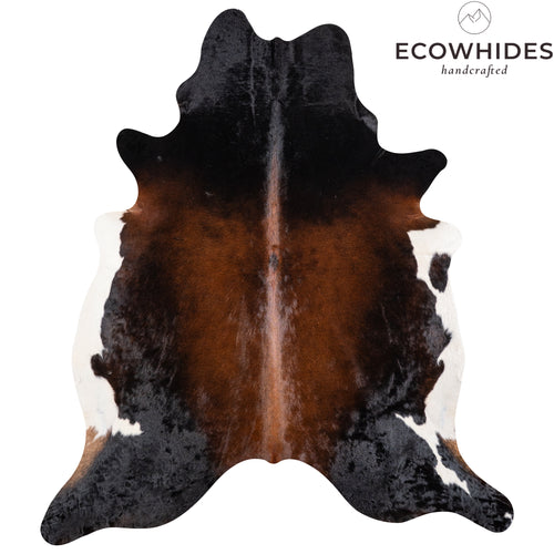 Brazilian Mahogany Cowhide Rug Size 7'7" L x 6'11" W 4617