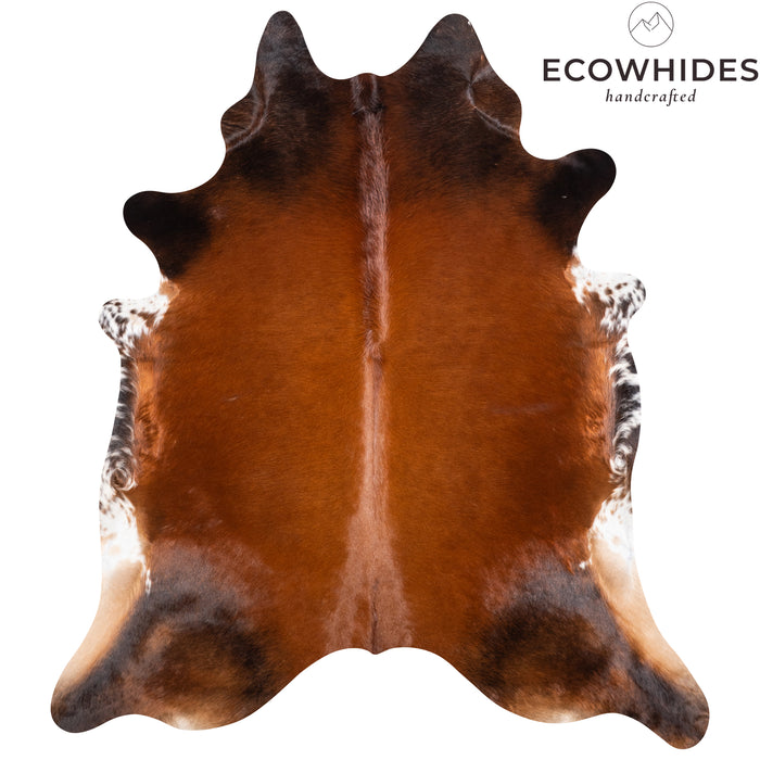 Brazilian Mahogany Cowhide Rug Size 7'6" L x 6'11" W 4619