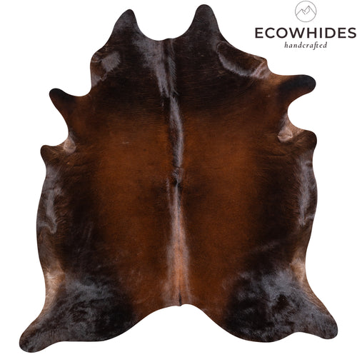 Brazilian Mahogany Cowhide Rug Size 7'3" L x 6'10" W 4623