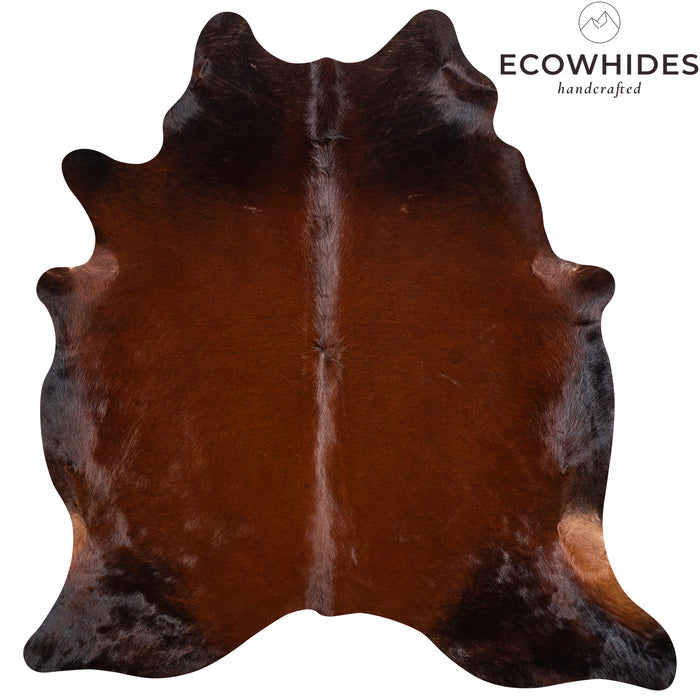 Brazilian Mahogany Cowhide Rug Size 7'3" L x 6'10" W 4625