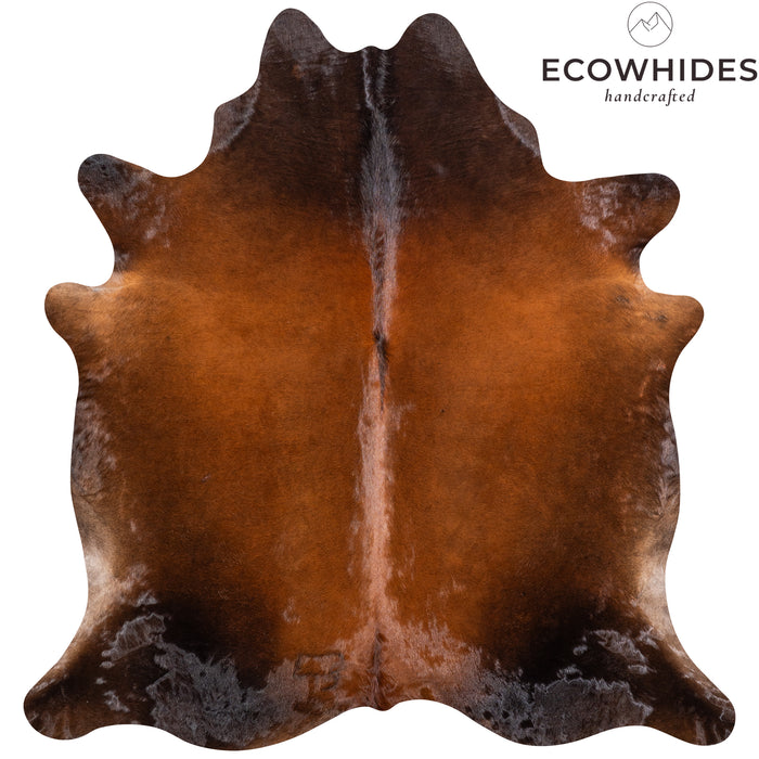 Brazilian Mahogany Cowhide Rug Size 7'2" L x 6'9" W 4627