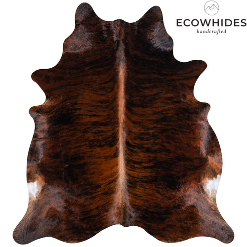 Brazilian Brindle Cowhide Rug Size 6'9" L x 6'11" W 4642